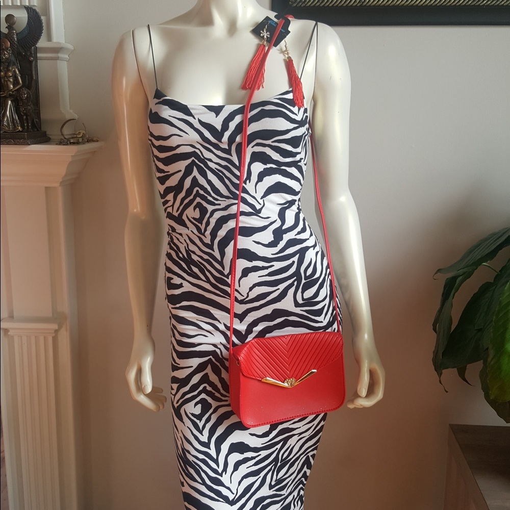 Zebra striped dress